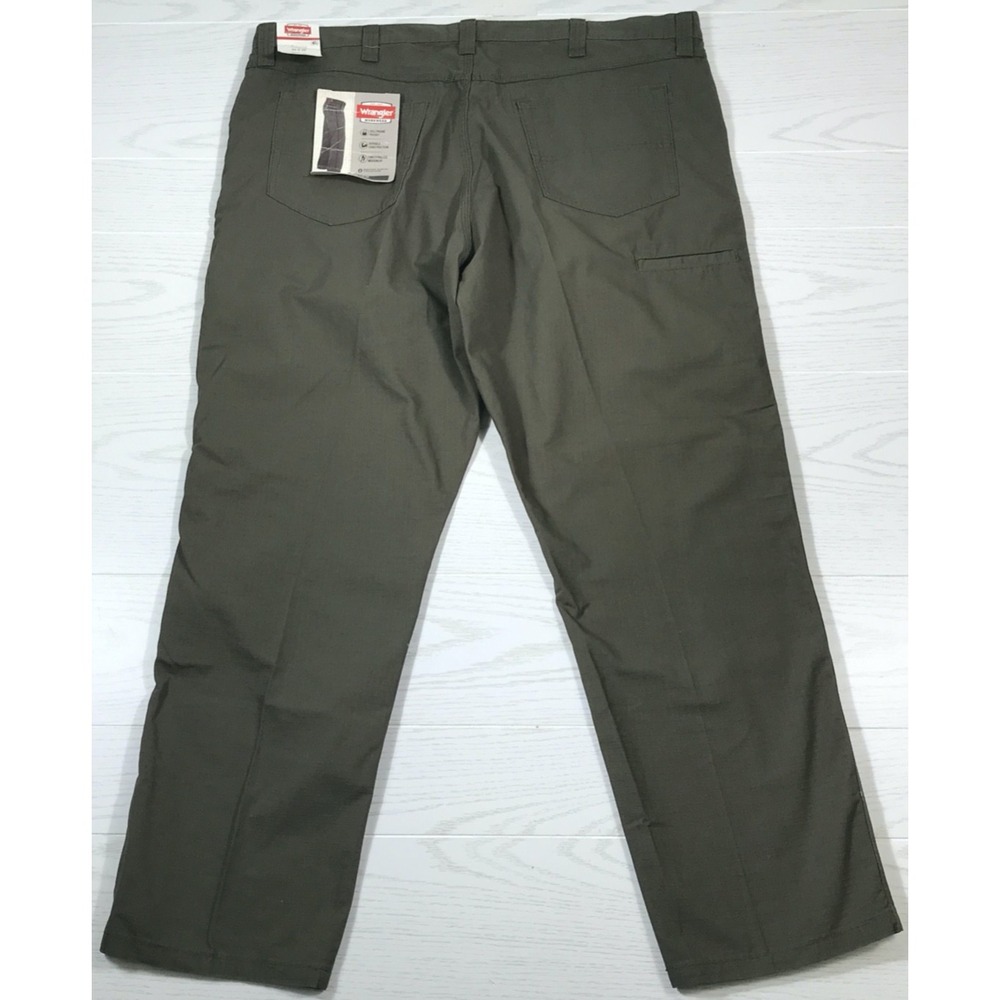 Wrangler Workwear Technician Relaxed Fit Pants 42x30 Green Ripstop Cotton New